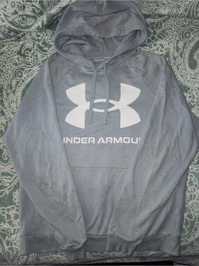 Under Armour Light Gray Hoodie with White Logo